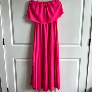 HOT PINK STRAPLESS MAXI